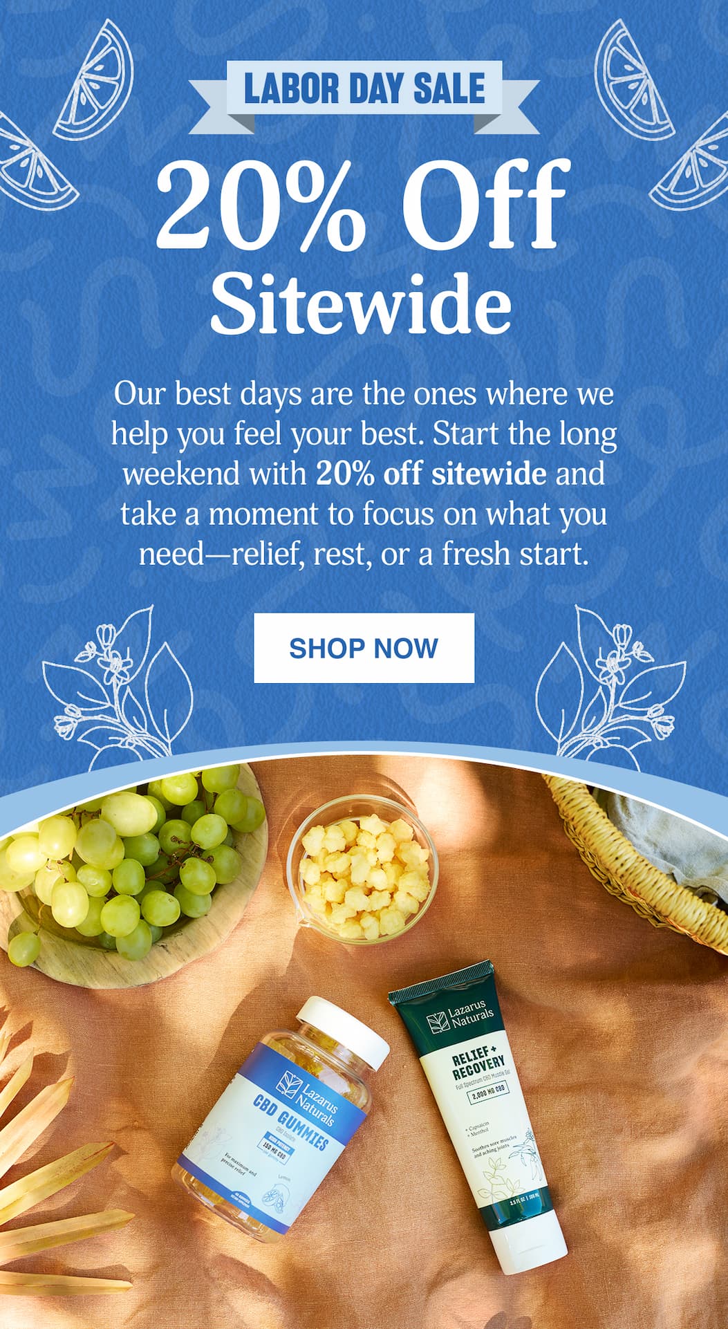 LABOR DAY 20% OFF SITEWIDE - SHOP NOW