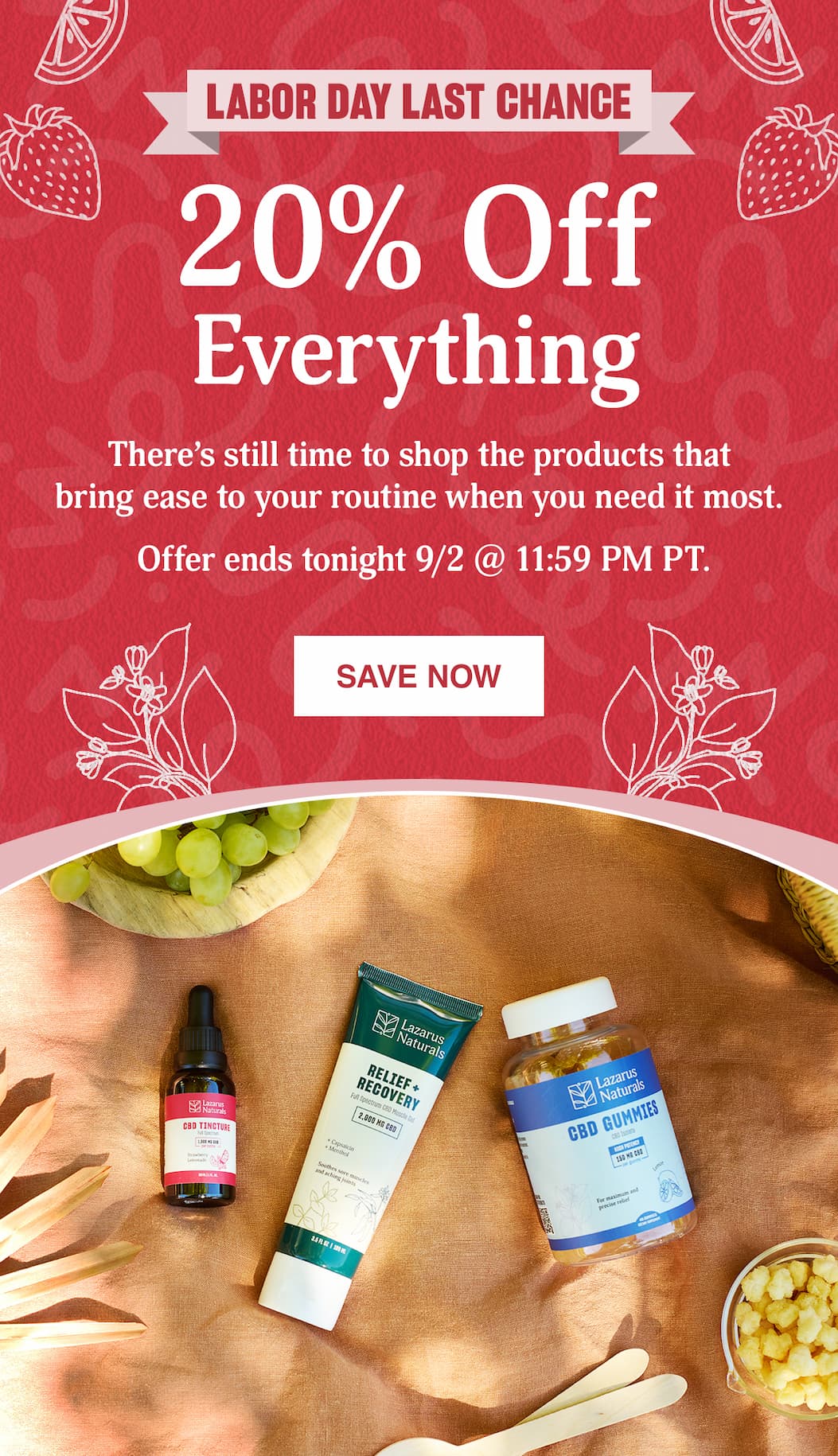 LABOR DAY 20% OFF SITEWIDE - SAVE NOW