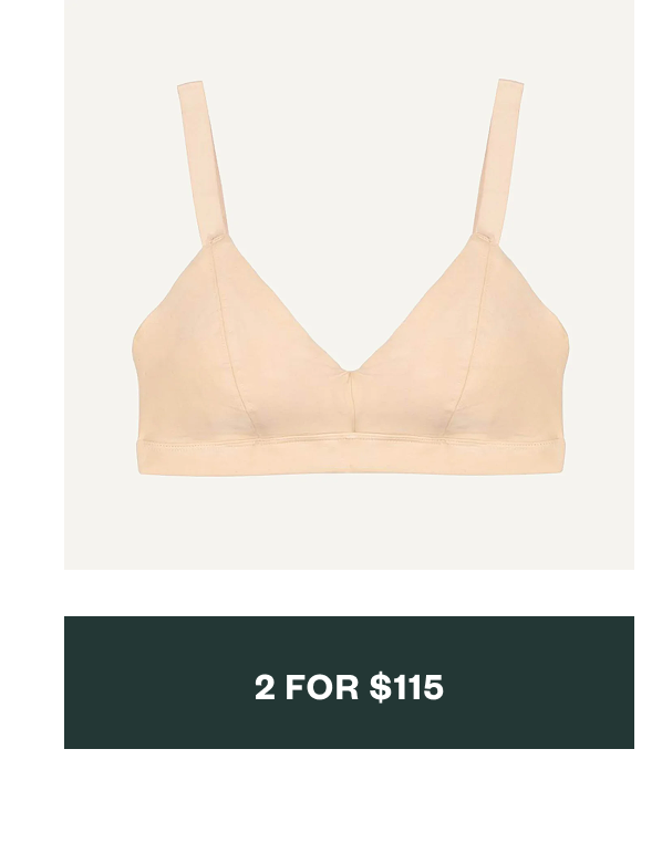tiangle bralette wheat