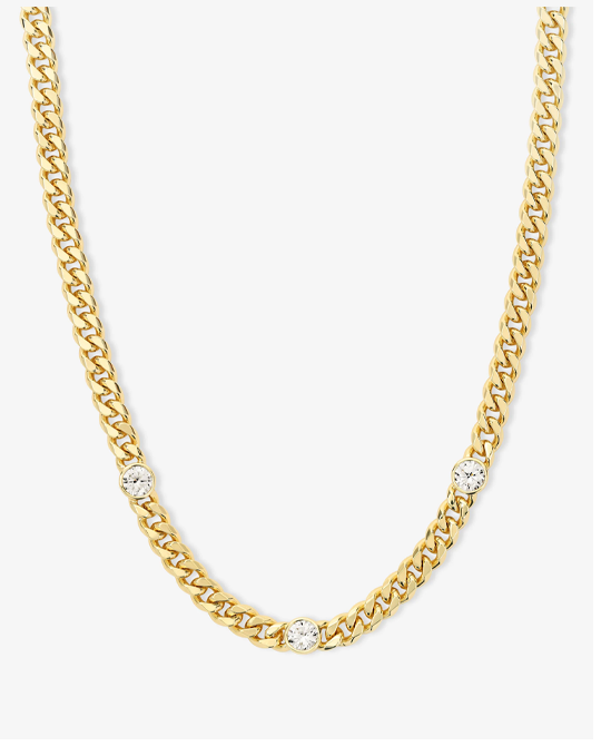 Julian Triple Diamond Necklace 6.8mm