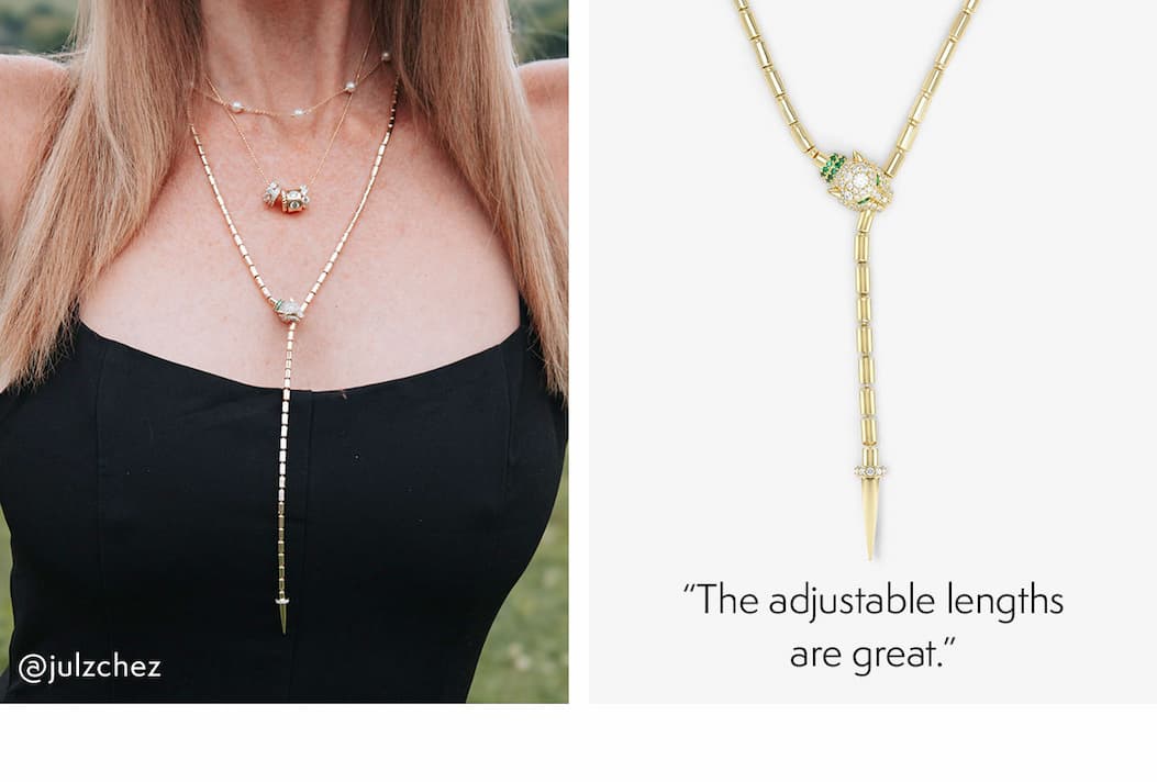 Jaguar Bolo Lariat Necklace