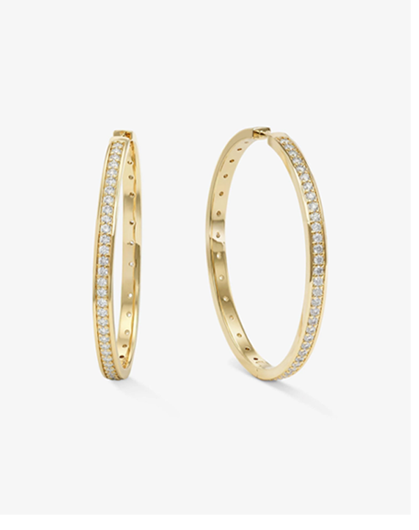 Ashley Infinity Reversible Hoops 2"