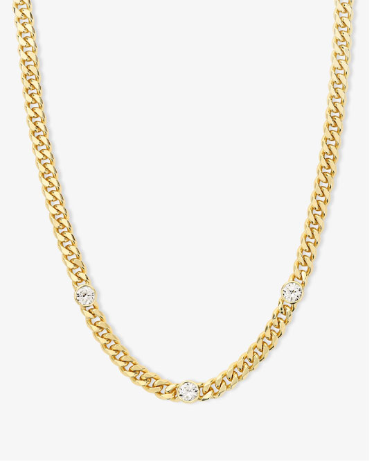 Julian Triple Diamond Necklace 6.8mm