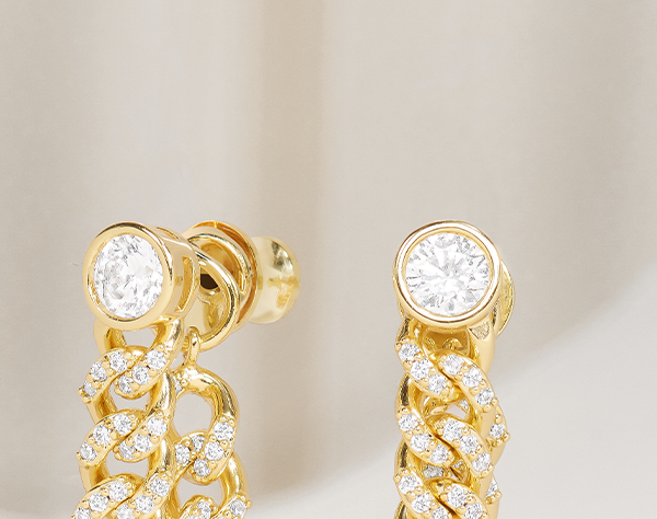 Pavé Julian Soft Chain Hoops