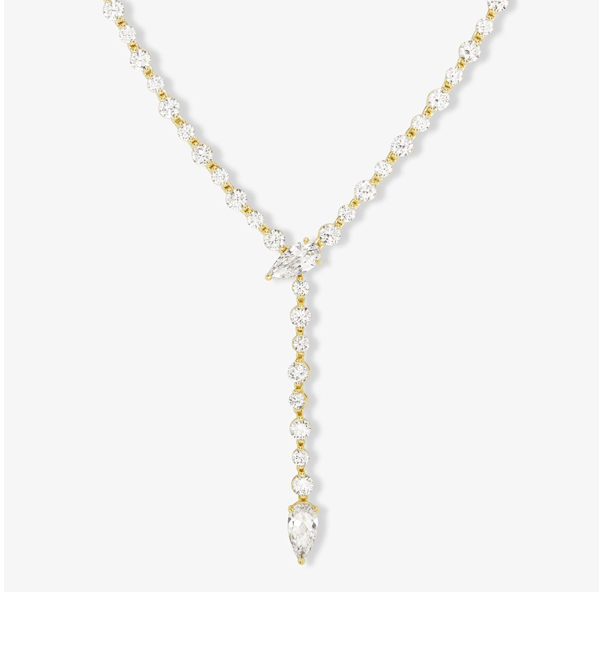 She's Arrived Lariat Tennis Necklace