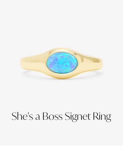She's a Boss Signet Ring