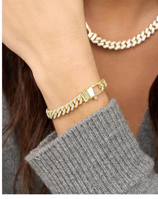 Pavé Julian Cuban Chain Bracelet 6.8mm