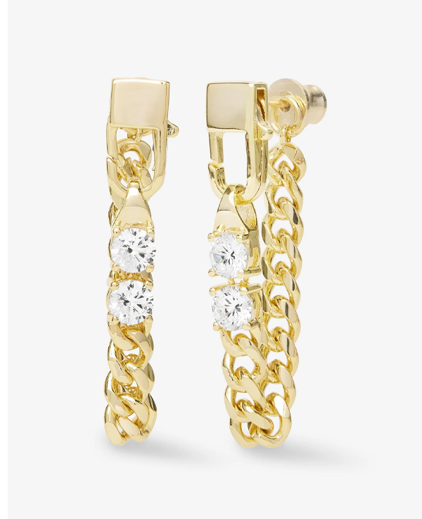 Julian Loves Diamonds Soft Chain Hoops