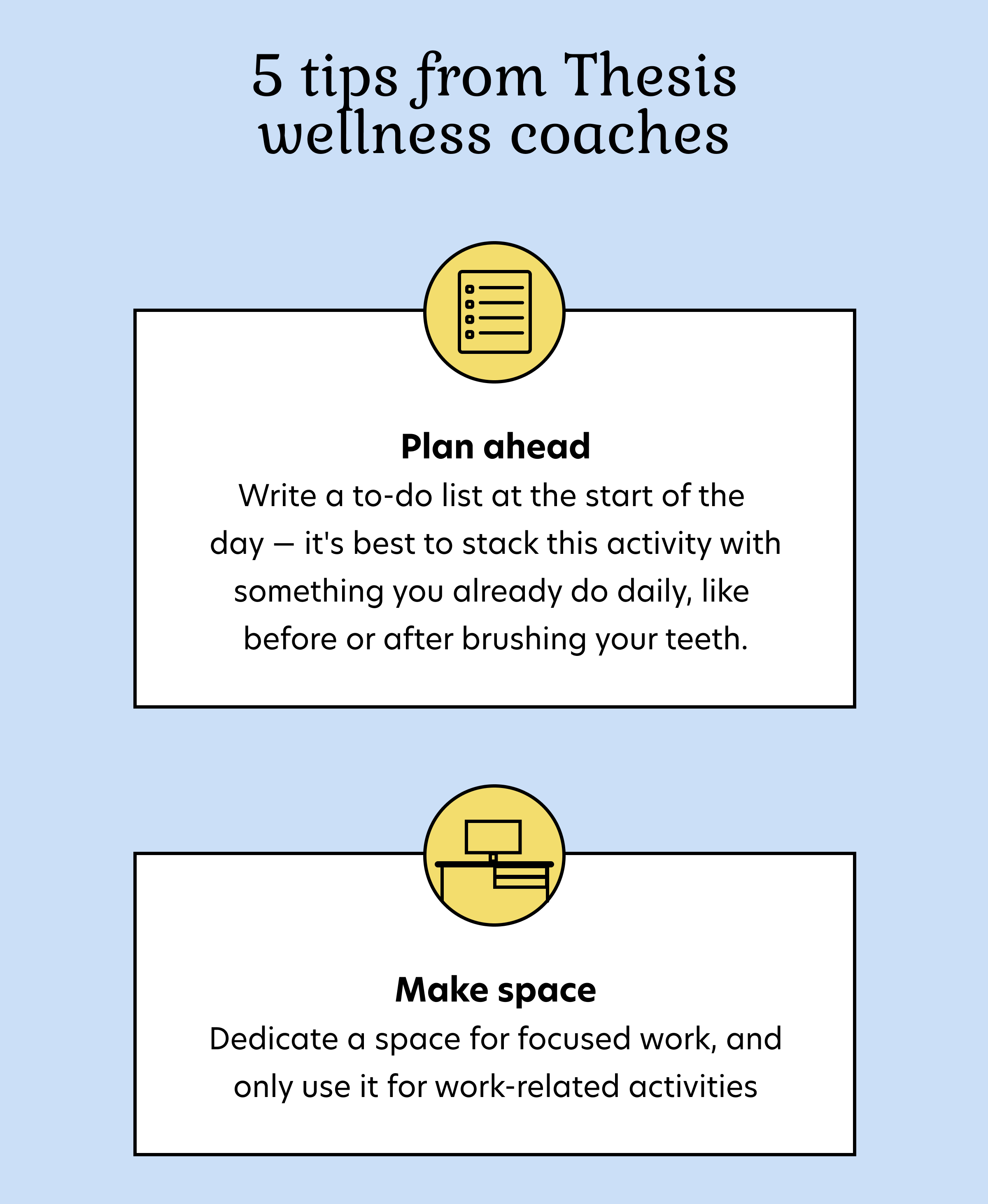 5 tips from thesis wellness coaches