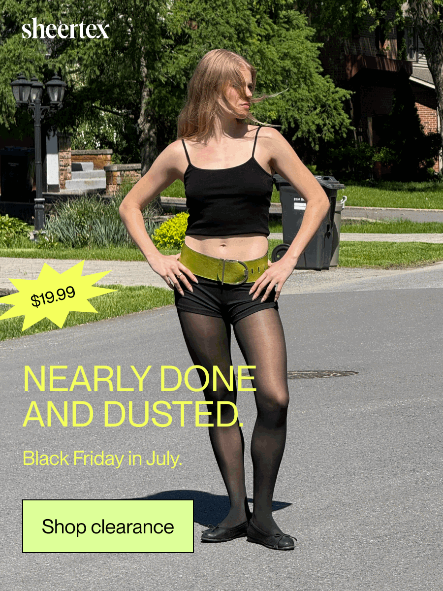 NEARLY DONE AND DUSTED. Black Friday in July. [Shop clearance]