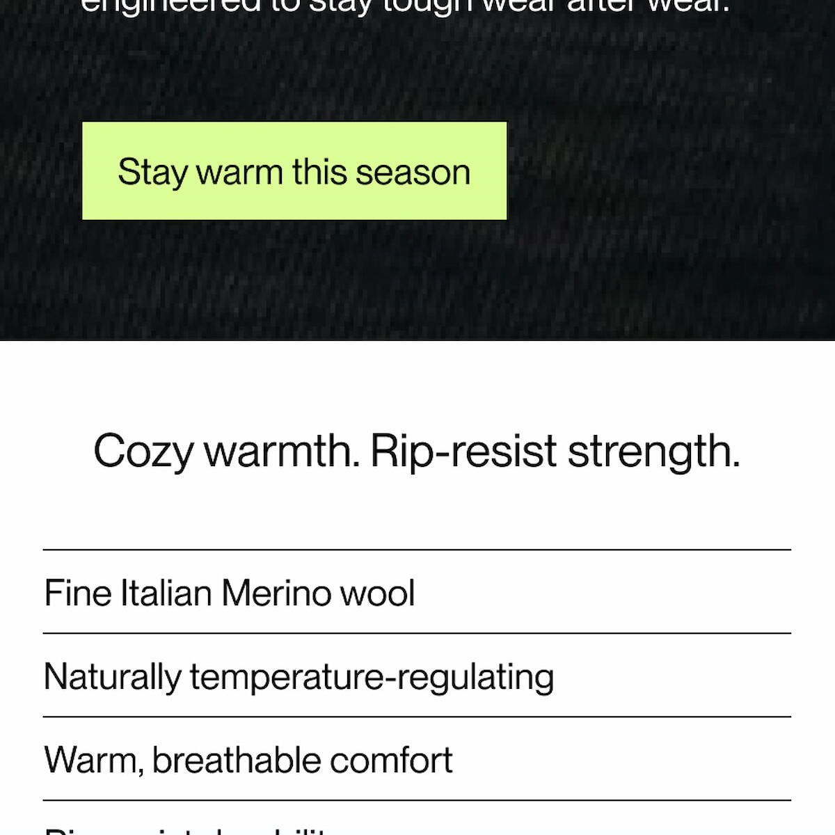 Stay warm this season