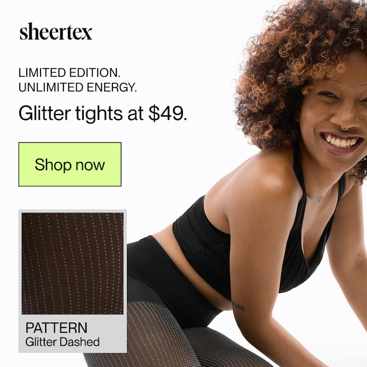 Glitter tights at $49