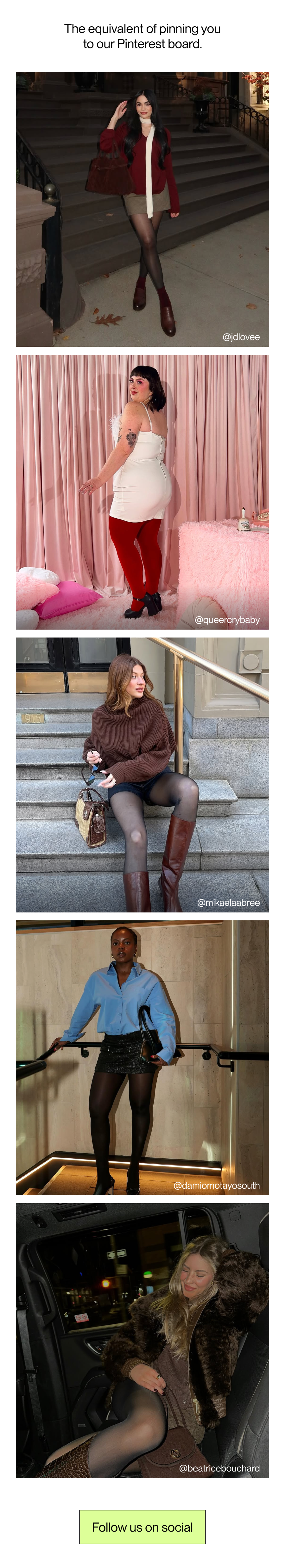 The equivalent of pinning you to our Pinterest board.