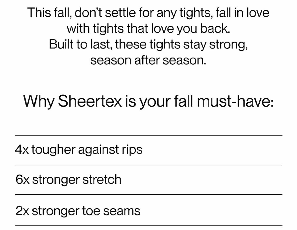 Why Sheertex is your fall must-have