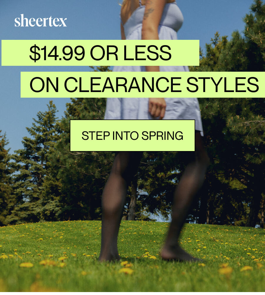 Clearance styles are $14.99 or less