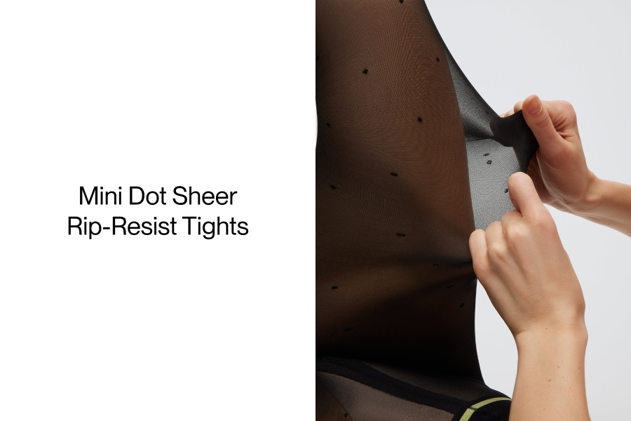 Mini Dot Sheer Rip-Resist Tights