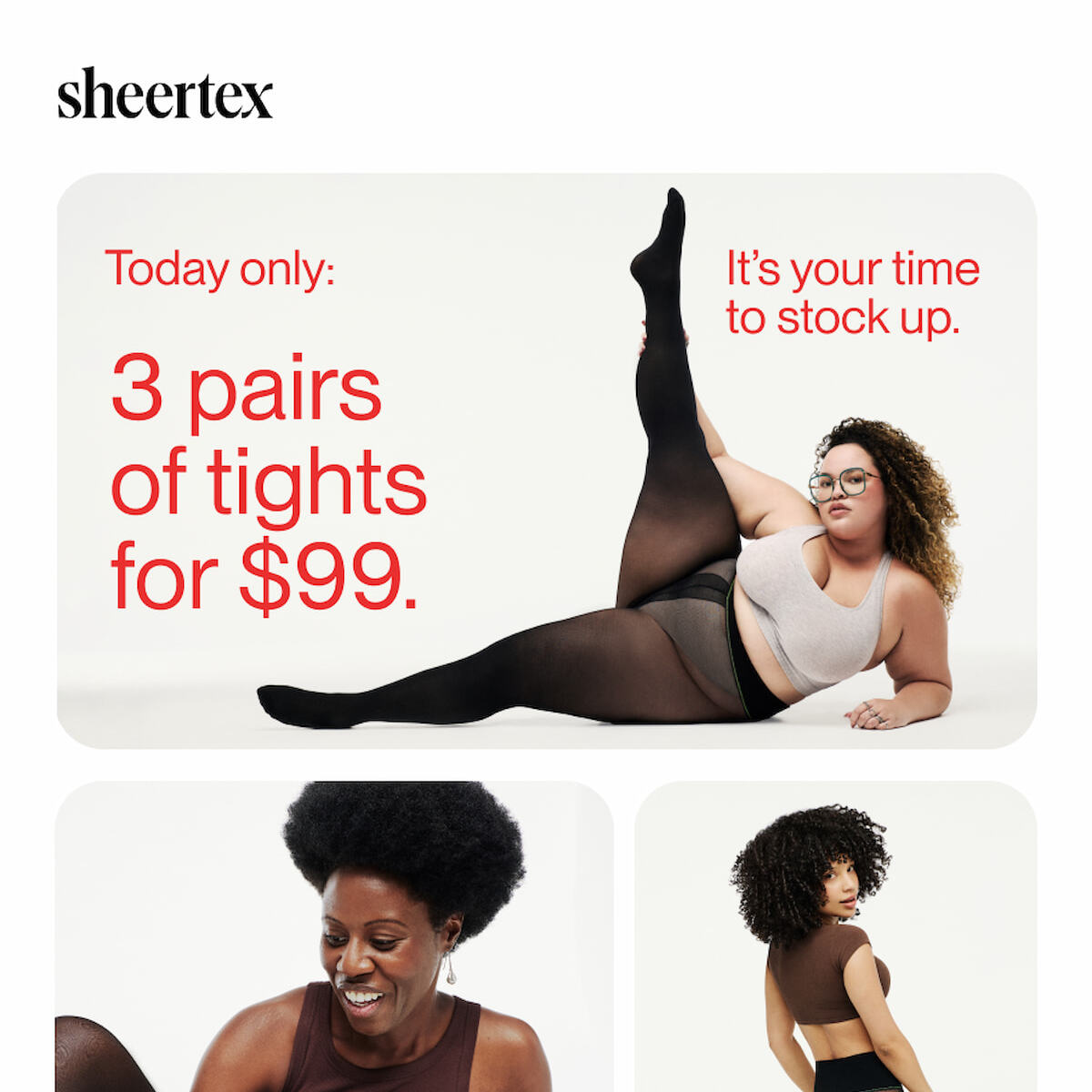 3 pairs of tights for $99