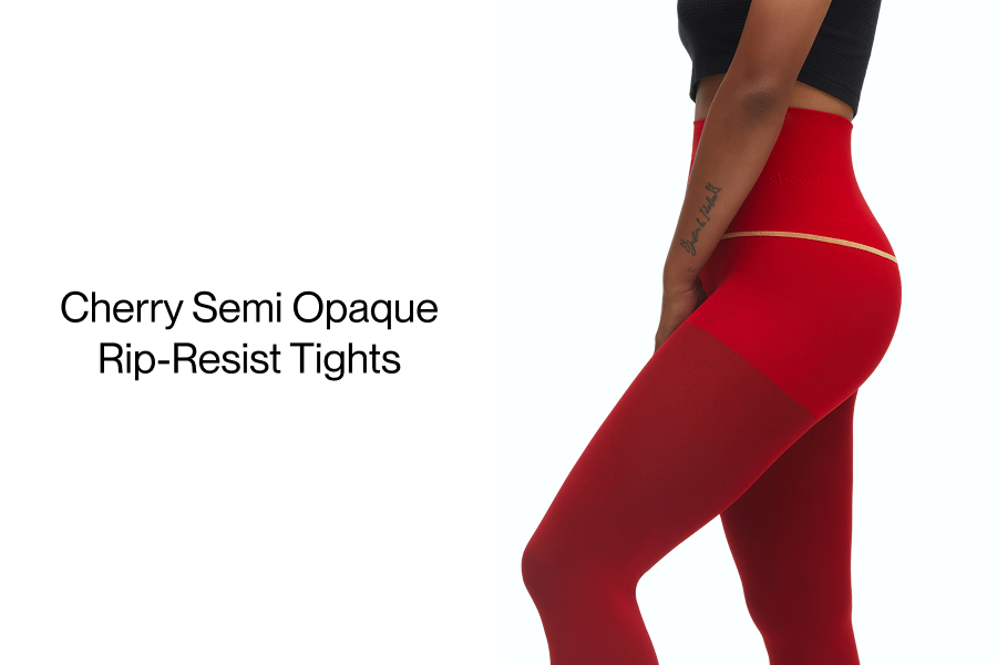 Cherry Semi Opaque Tights