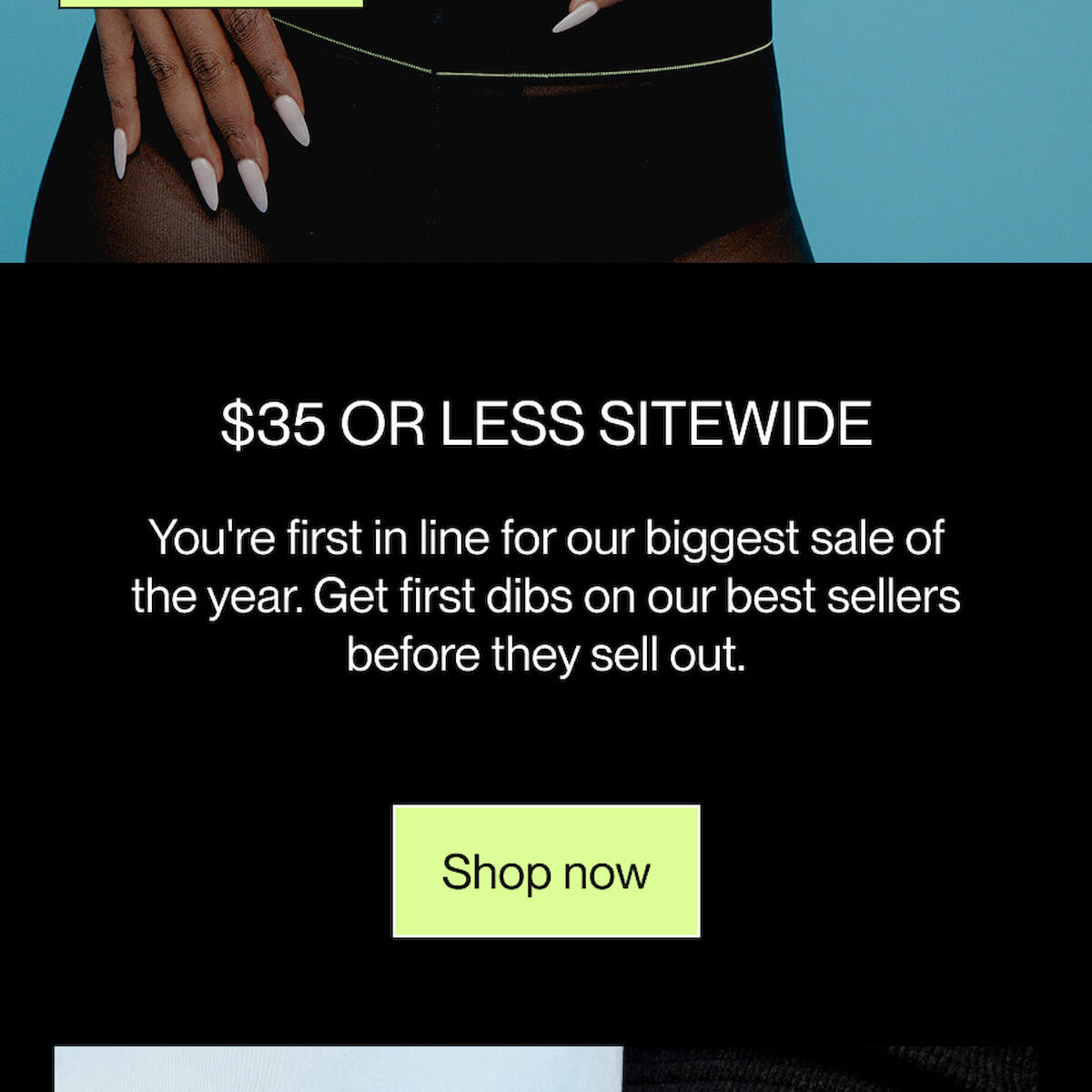 $35 of less sitewide