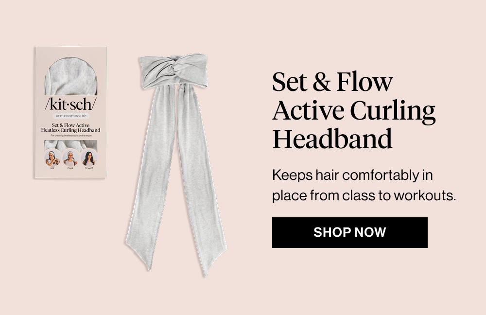 Flow Active Headband  Keeps hair comfortably in place from class to workouts.