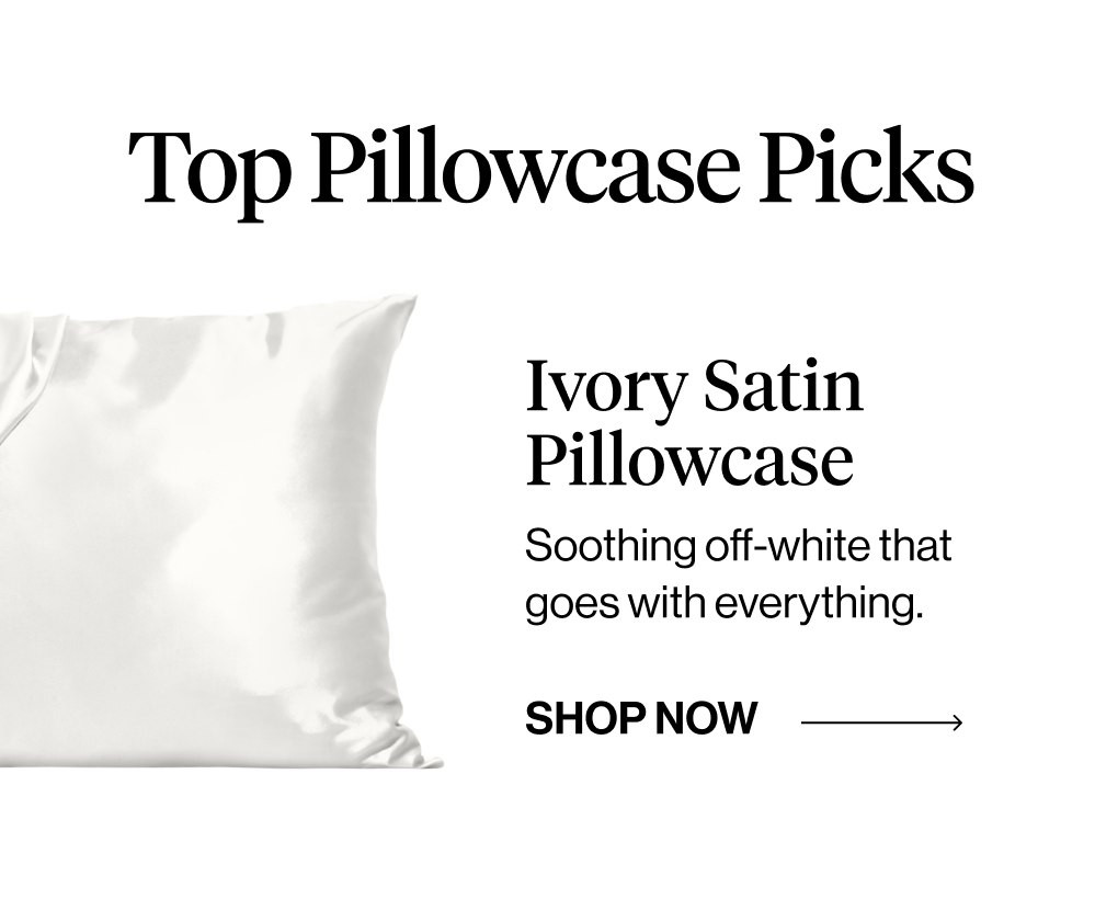 Ivory Satin Pillowcase