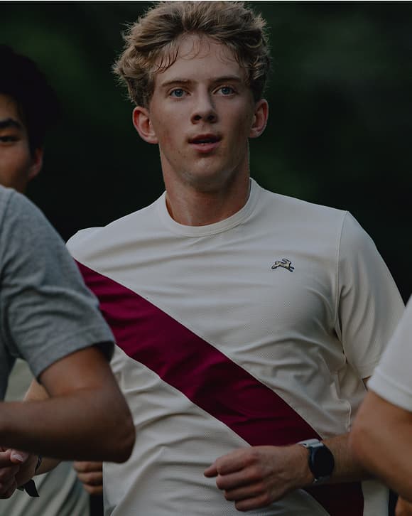 Van Cortlandt Tee in Ivory/Raspberry