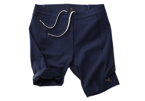 Navy Strata Half Tights