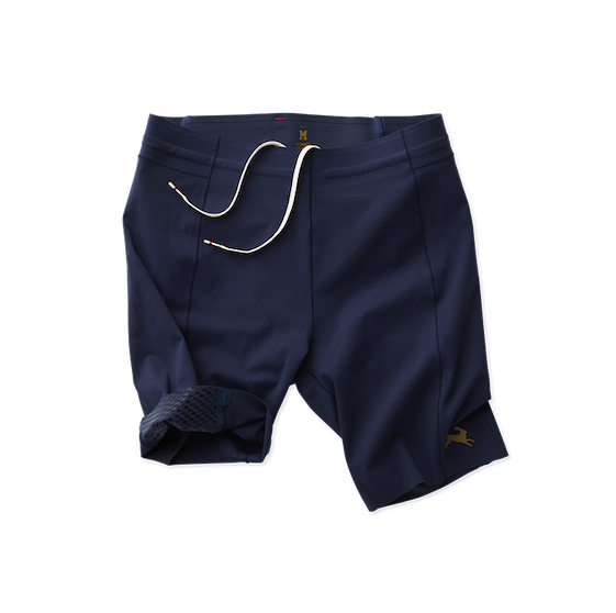 Navy Strata Half Tights