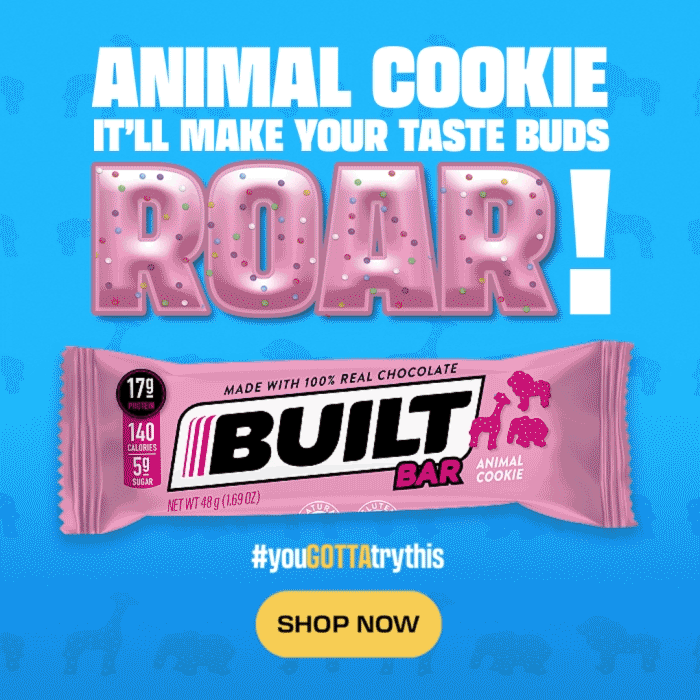 Animal Cookie Built Bars Available Now! 😋 Built