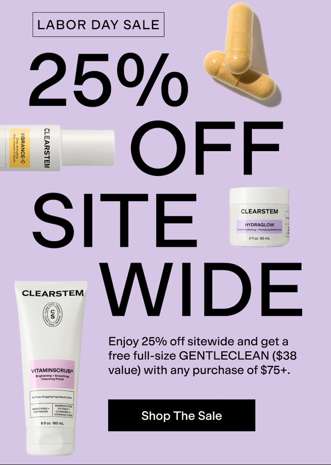Labor Day Sale 25% off Sitewide + FREE Gift