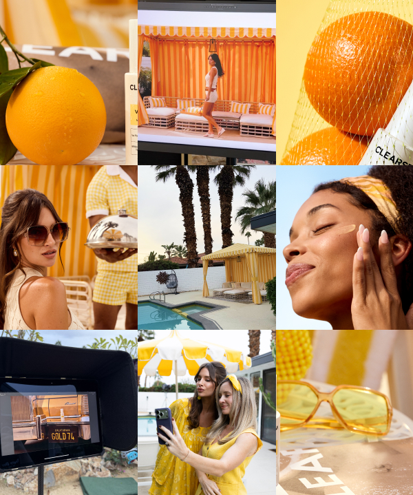 Collage of images teasing new product launch