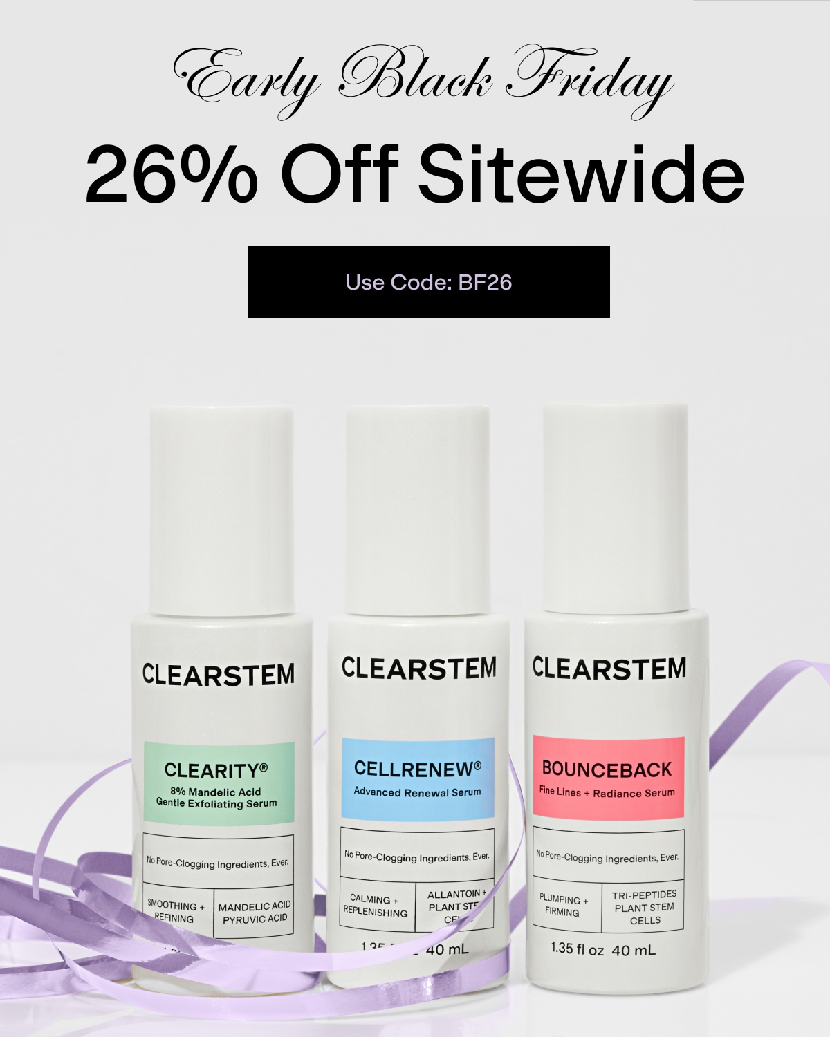 Early Black Friday 26% Off Sitewide 