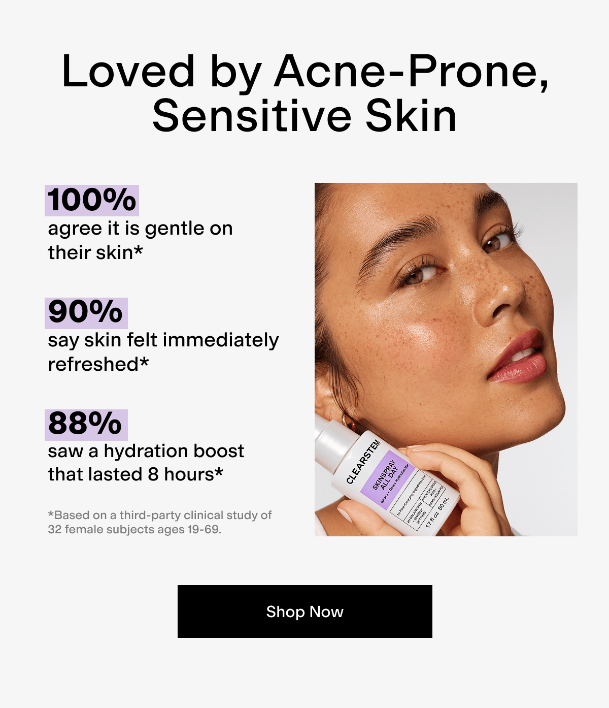Loved by acne-prone, sensitive skin 