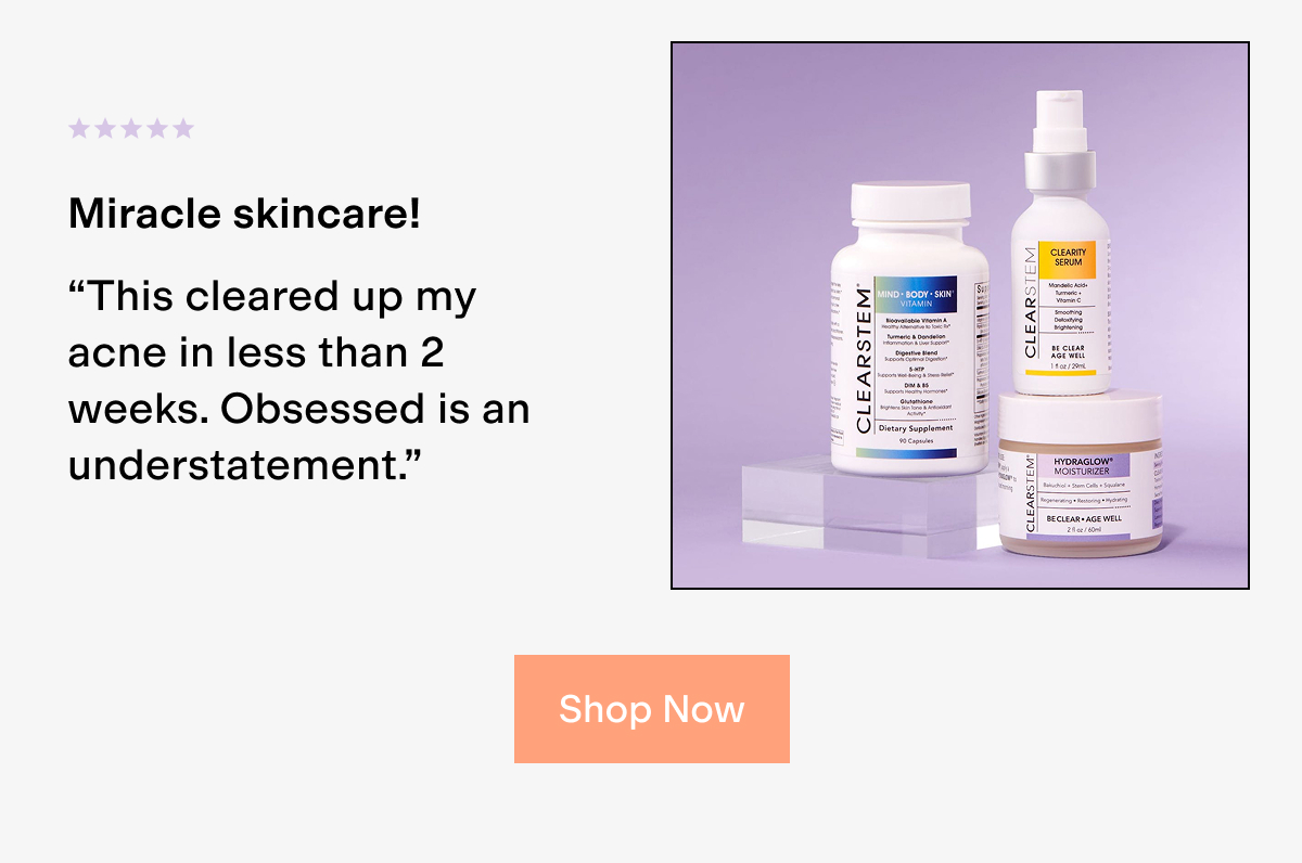 Welcome to Internal & external skincare with no pore-cloggers, ever.