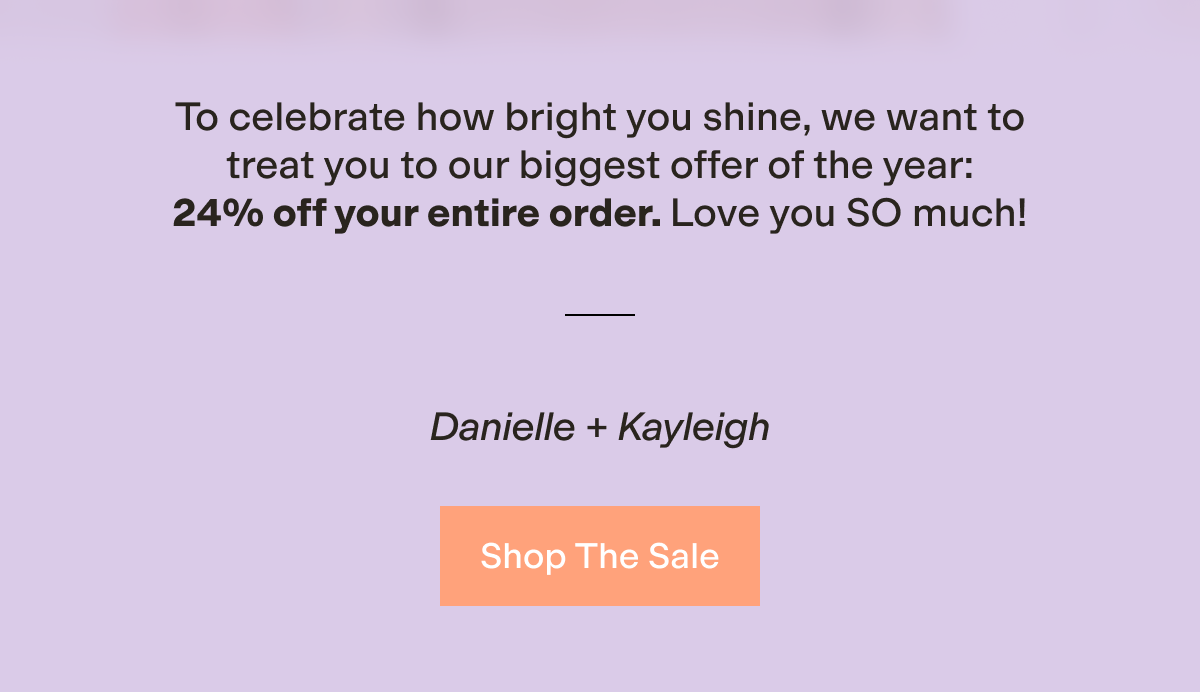 Friends and Family Sale