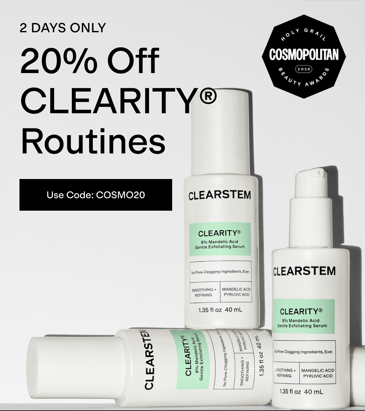 20% off CLEARITY Routines 