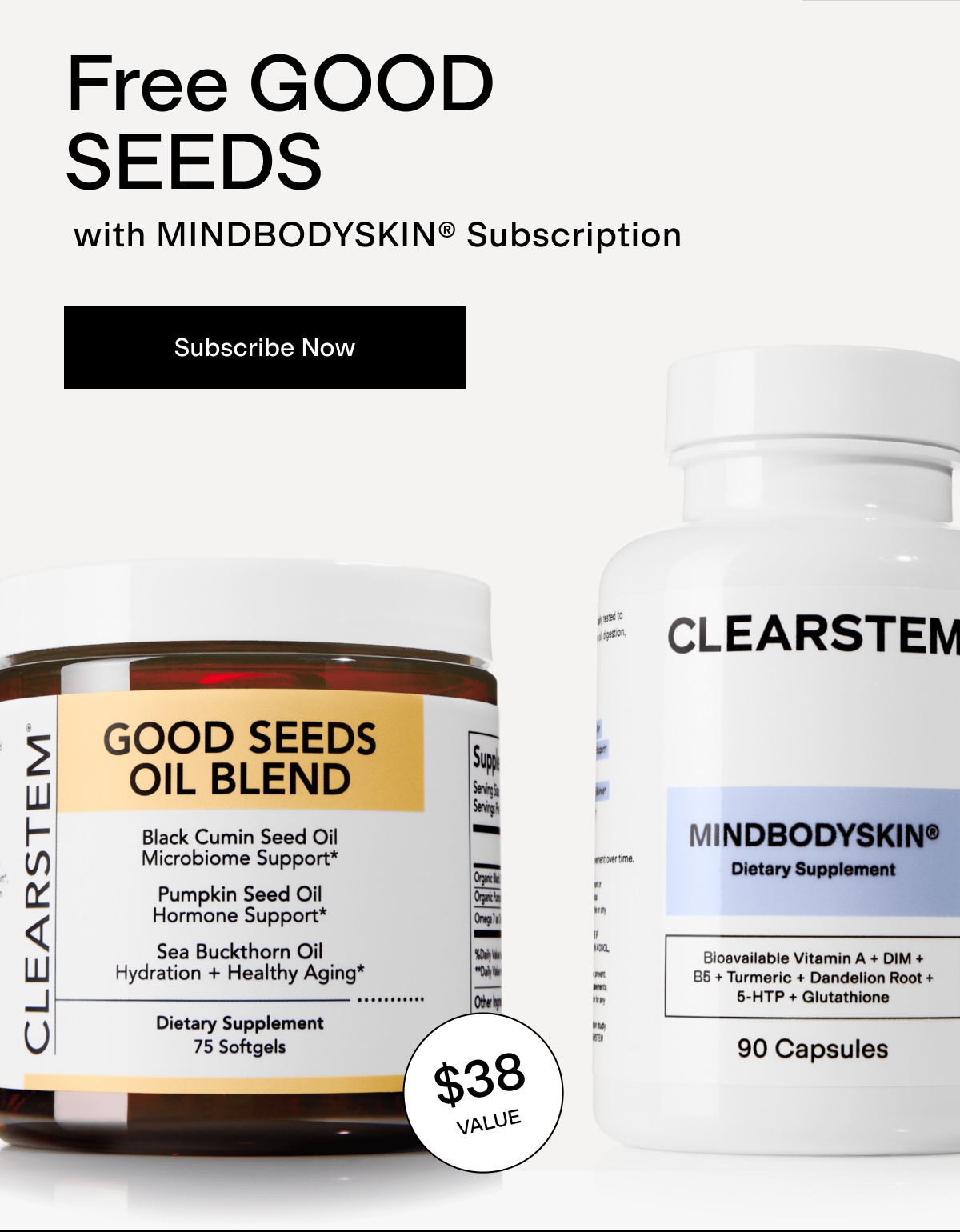 Free GOOD SEEDS when you subscribe to MINDBODYSKIN