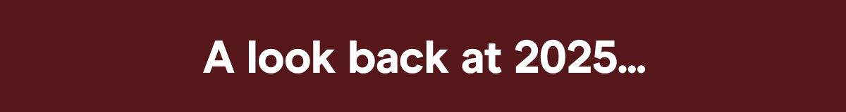 a look back at 2025