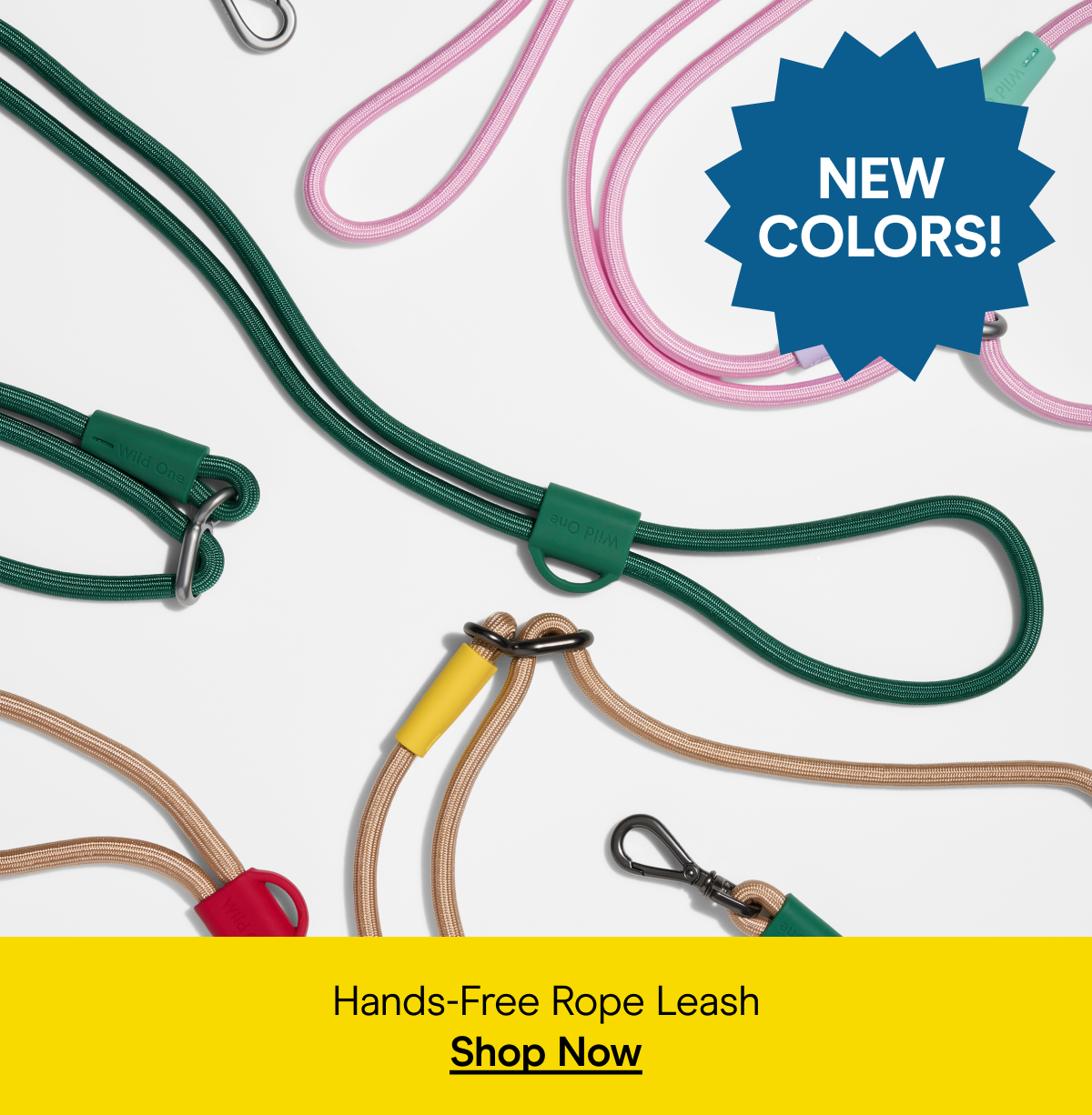 rope leash in bubblegum and retro
