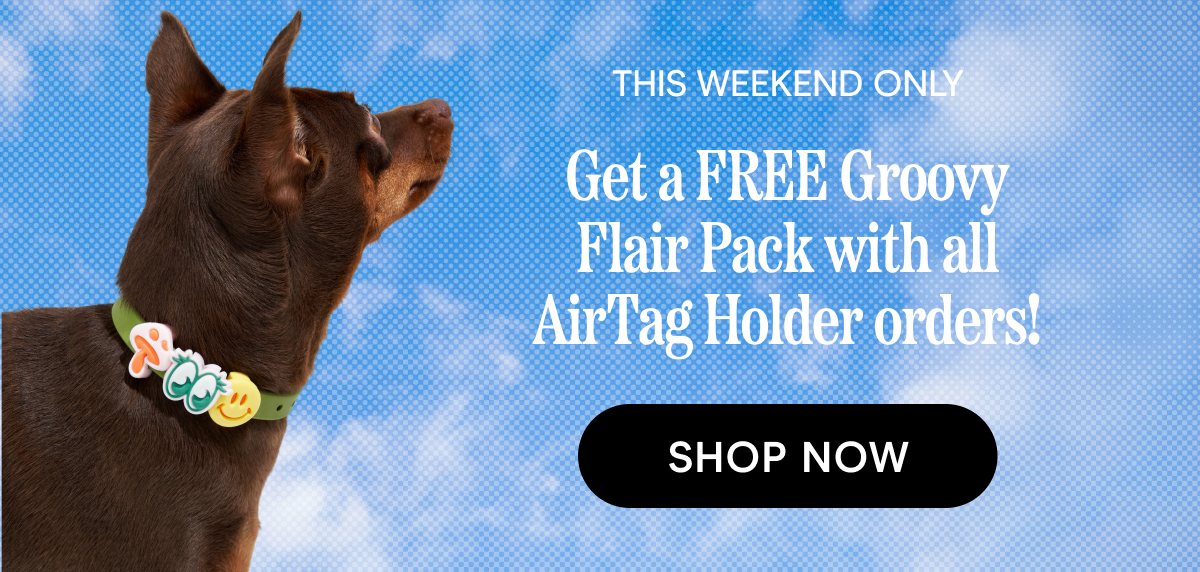 THIS WEEKEND ONLY Get a FREE Groovy Flair Pack with all AirTag Holder orders! Shop Now