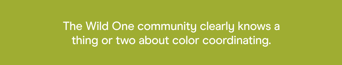 Walk On The Wild one wild one community clearly knows a thing or two about color coordinating