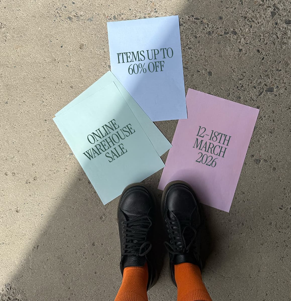 Online warehouse sale graphic