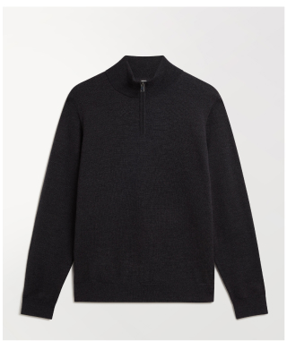 Fine Merino 1/4 Zip in Graphite