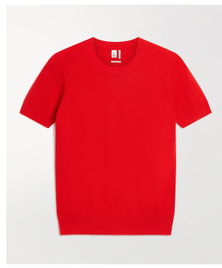Superfine Merino T-Shirt in Poppy