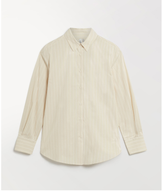 Poplin Shirt in Putty Stripe 