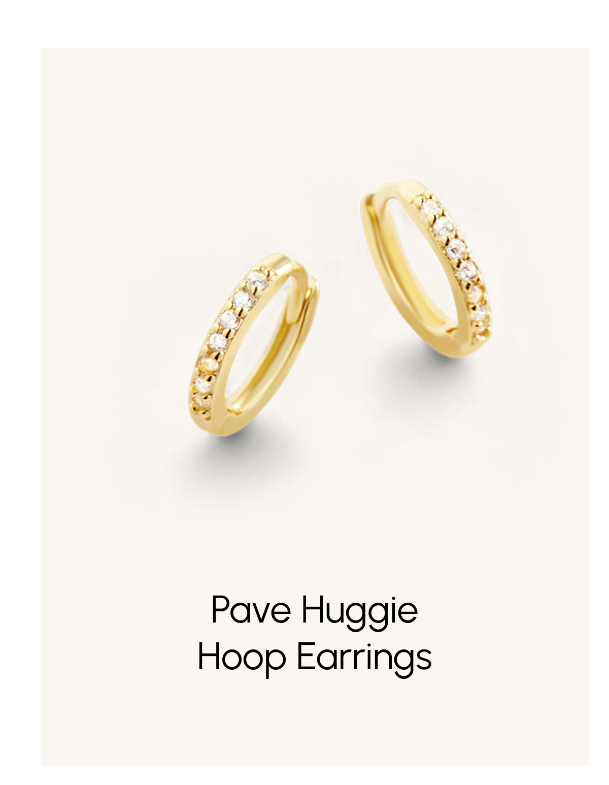 Pave Huggie Hoop Earrings