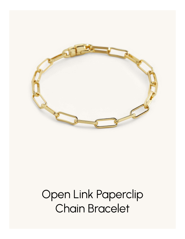 Open Link Paperclip Chain Bracelet
