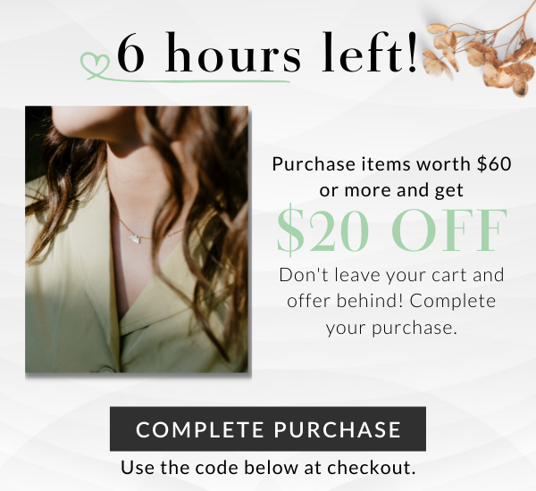 $20 off your next purchase on orders $60+