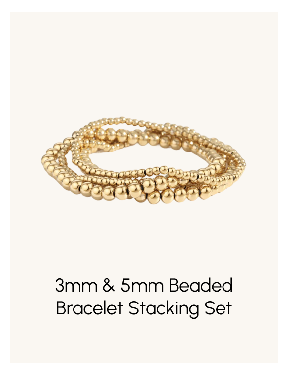 3mm & 5mm Beaded Bracelet Stacking Set