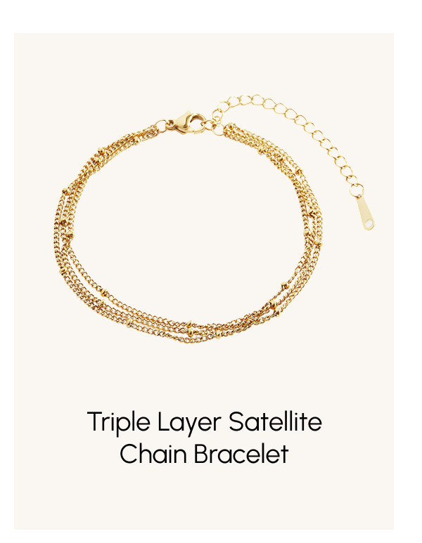 Triple Layer Satellite Chain Bracelet